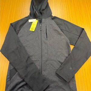 All In Motion Mens Small Black Full Zip Lightweight Jacket Zip Pockets With Hood